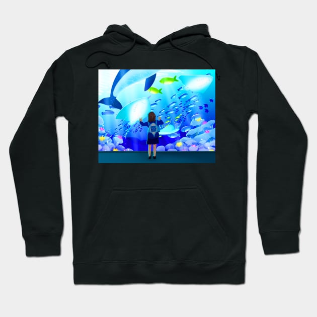 Aquarium Hoodie by Breadwithbutter 